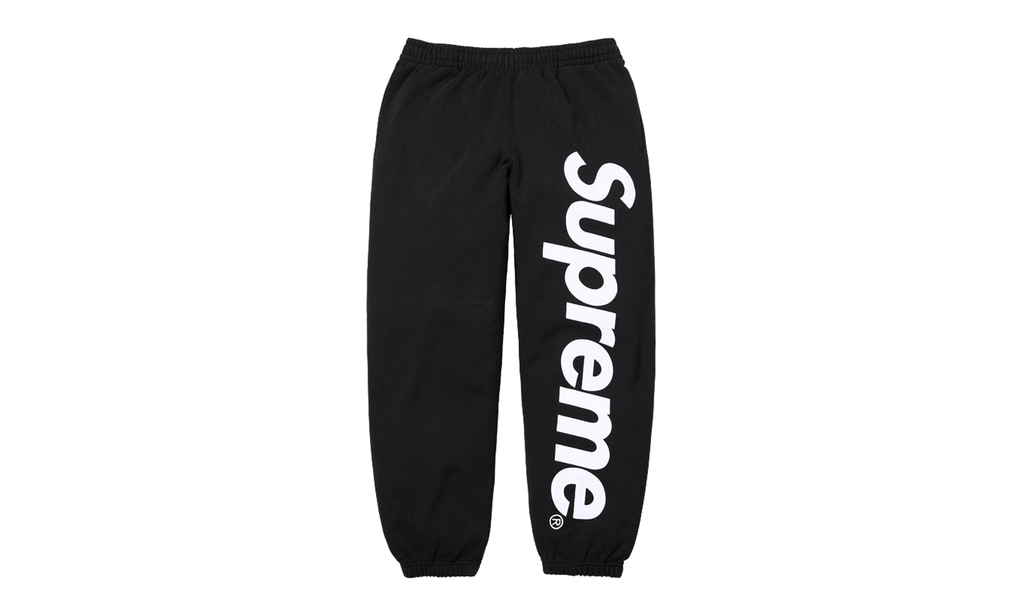 Satin Appliqué Sweatpant "SS26 - Black" SU27515