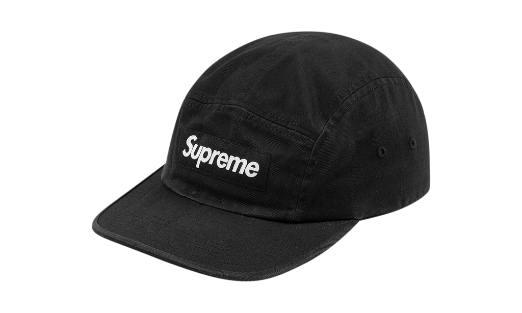Supreme Washed Chino Twill Camp Cap "FW24 - Black" SU564