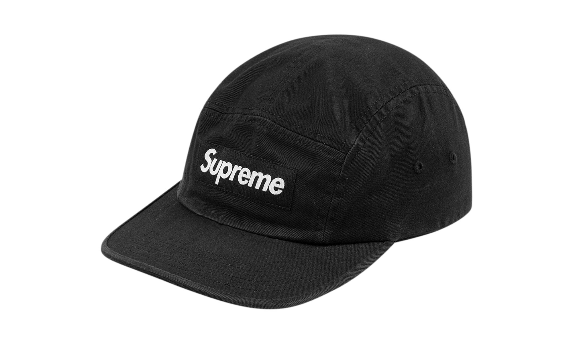 Supreme Washed Chino Twill Camp Cap "FW24 - Black" SU564