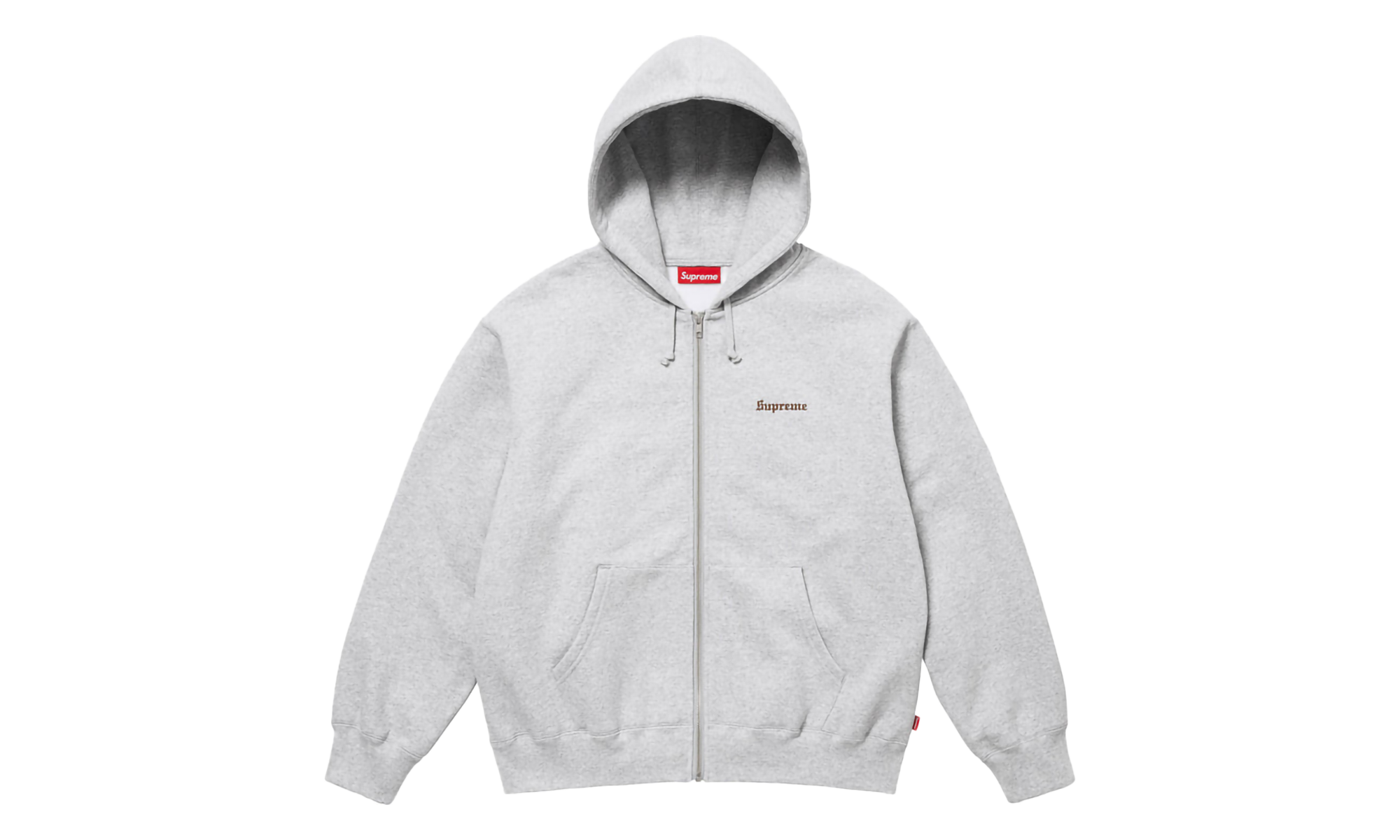 Crest Zip Up Hooded Sweatshirt "SS25 - Heather Grey" SU25152