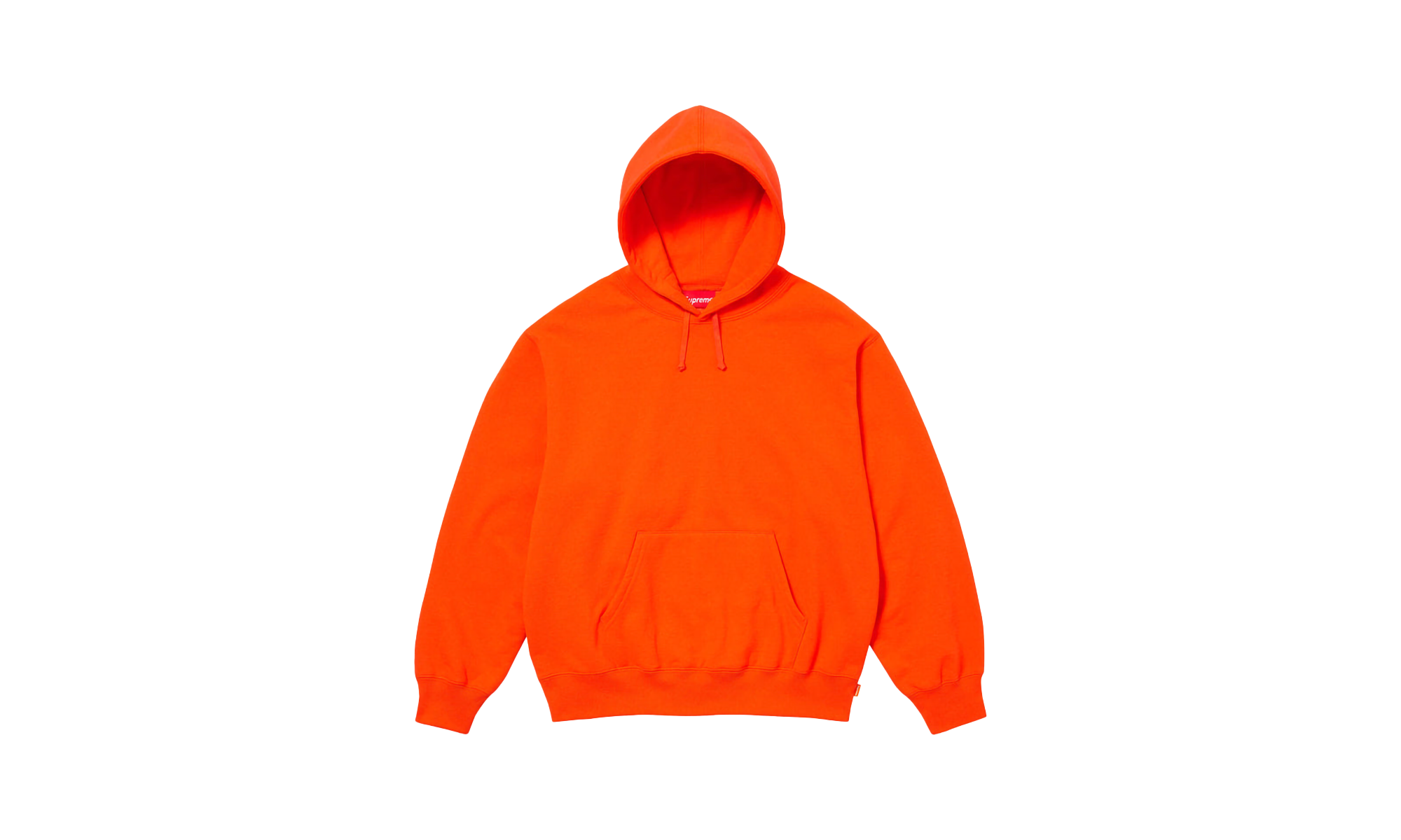 SATIN APPLIQUÉ HOODED SWEATSHIRT "FW24 - Orange" SU531