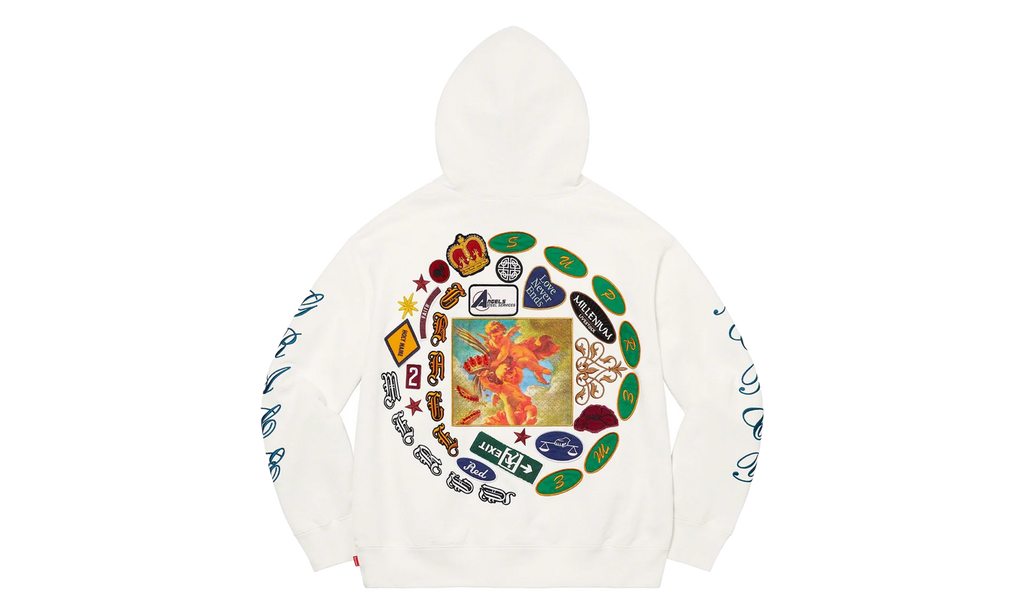 Patches Spiral Hooded Sweatshirt "SS23 - White" SU25273