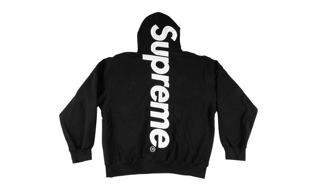 Satin Appliqué Hooded Sweatshirt "SS26 - Black" SU27029