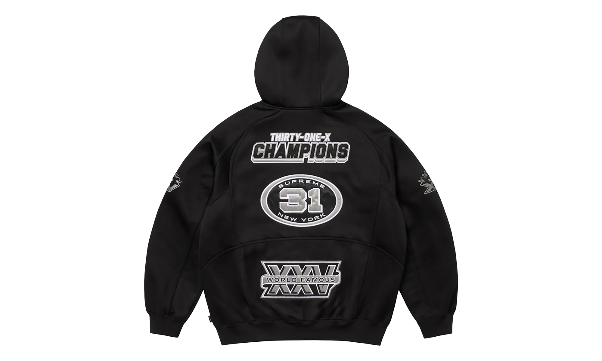 Football Zip Up Hooded Sweatshirt "FW25 - Black" SU26736