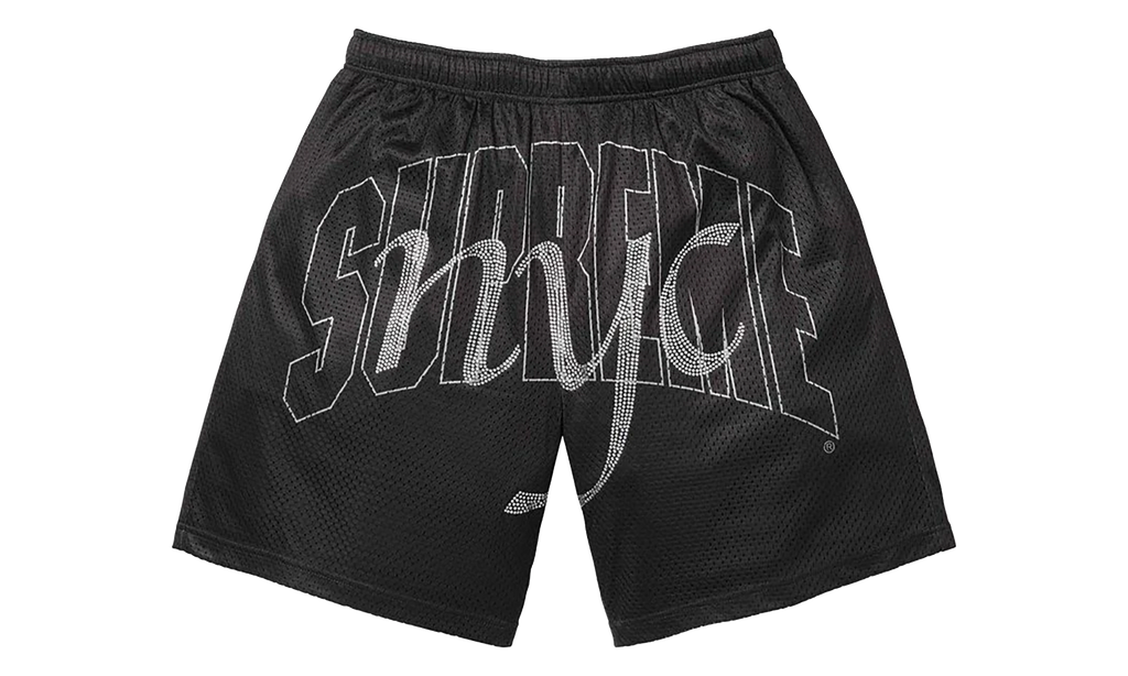 Rhinestone Mesh Short "SS26 - Black" SU28000