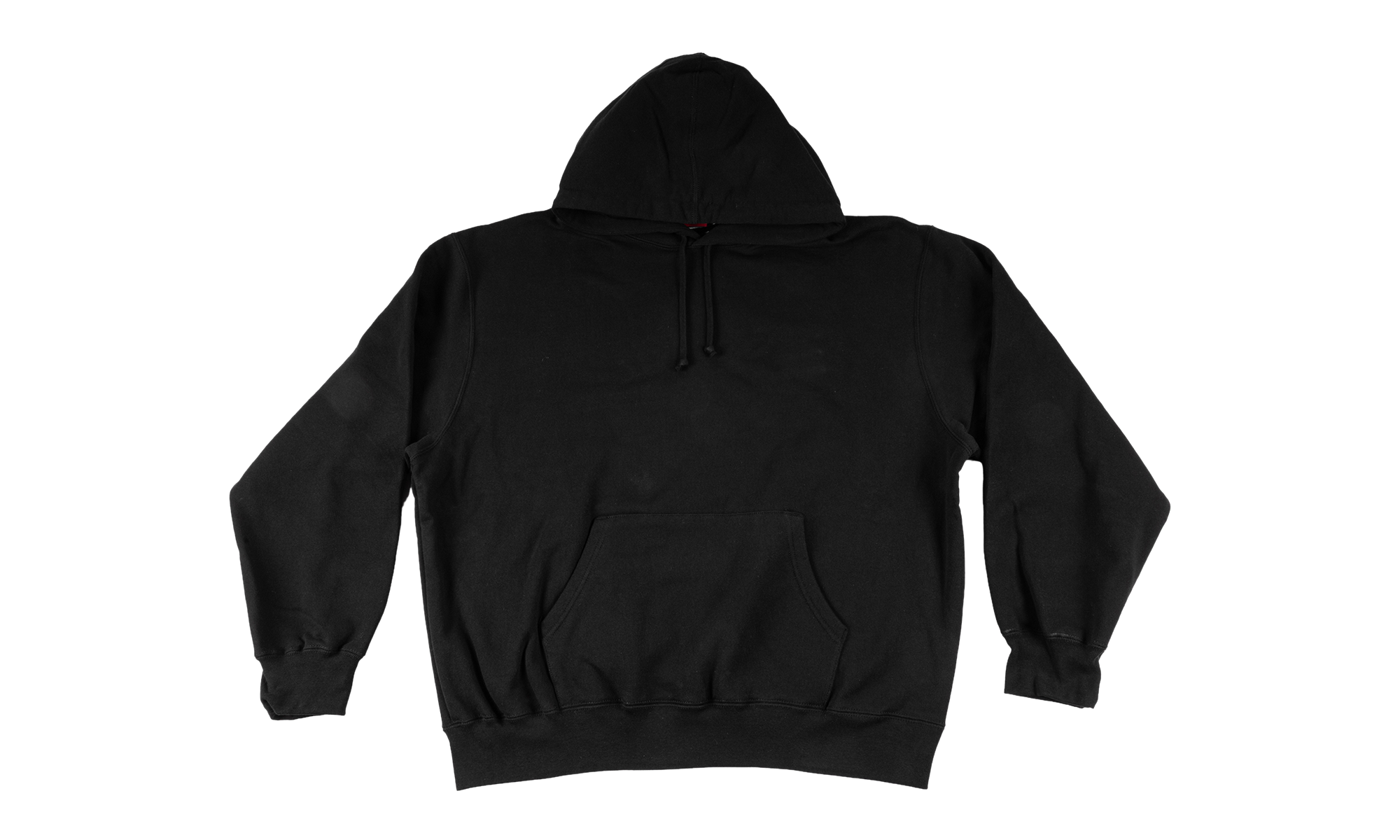 Satin Appliqué Hooded Sweatshirt "SS26 - Black" SU27029