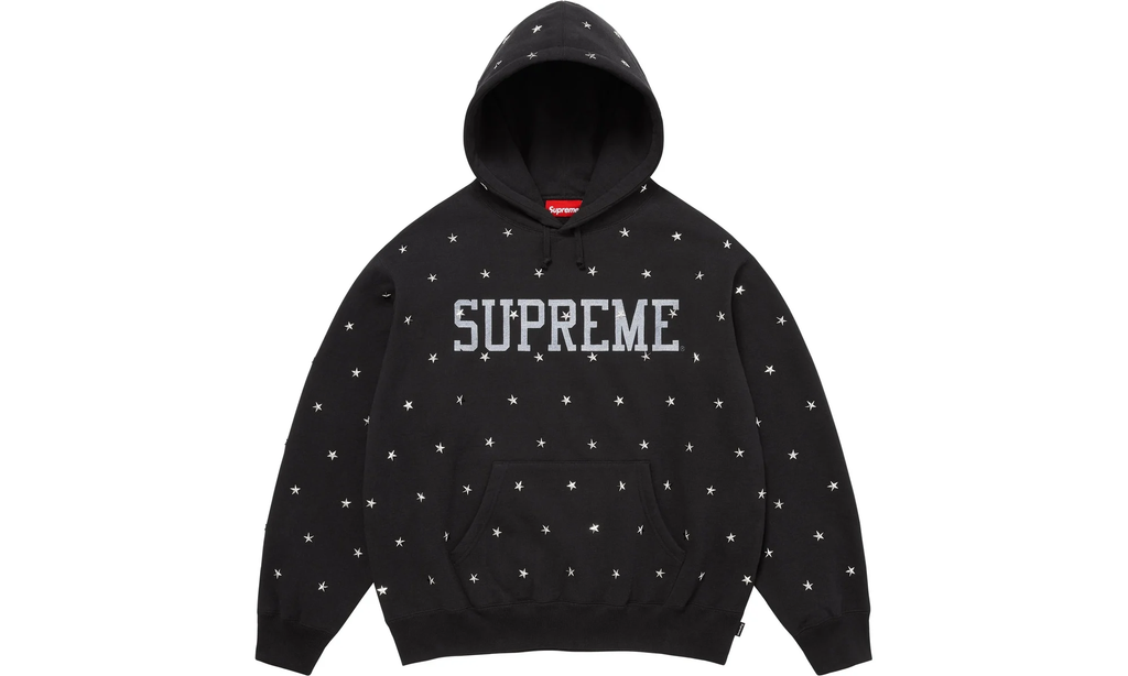 Stars Studded Hooded Sweatshirt "FW25 - Black" SU26908