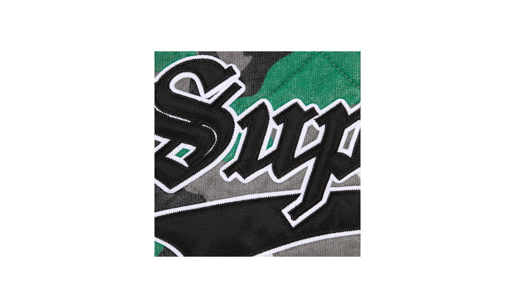 Quilted Zip Up Hooded Sweatshirt "FW25 - Green Camo" SU26468