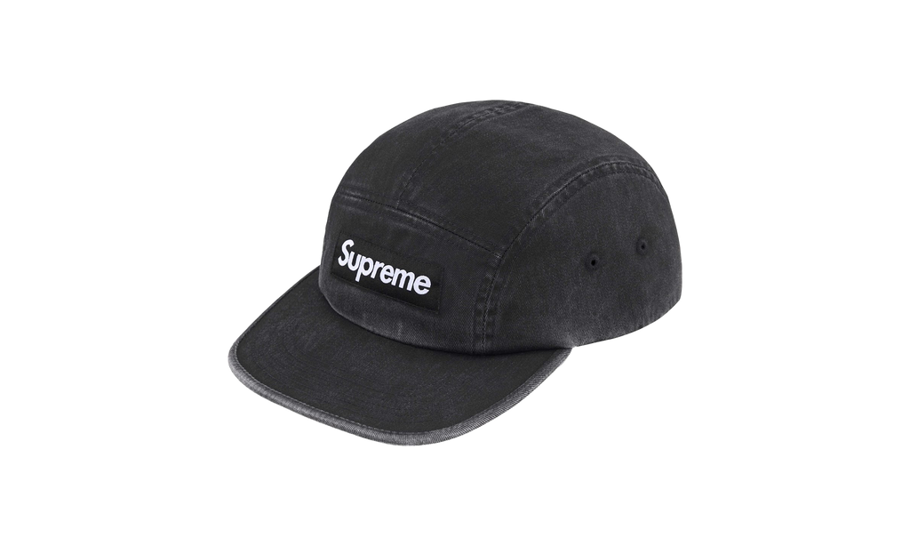 Washed Chino Twill Camp Cap "Black" SU25844