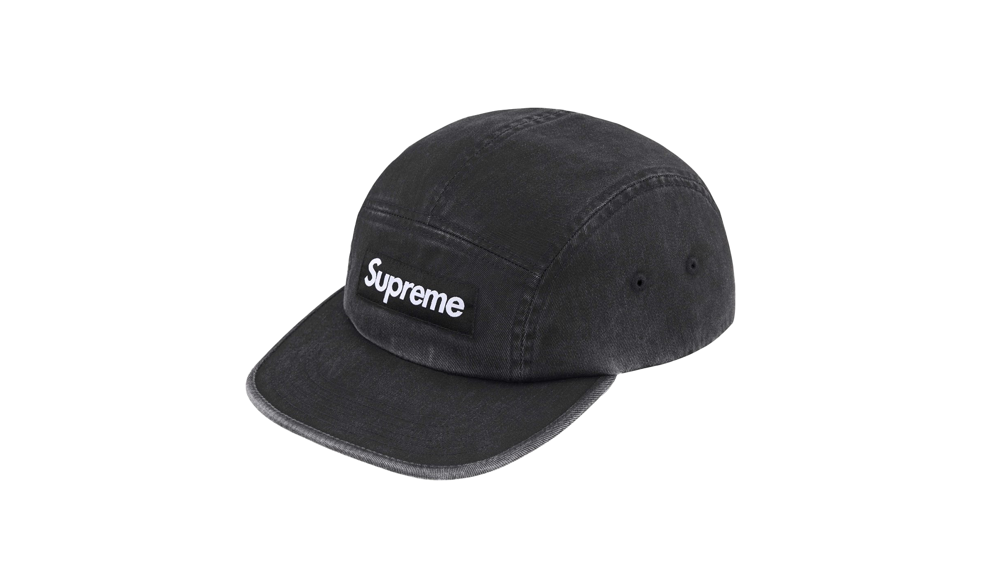 Washed Chino Twill Camp Cap "Black" SU25844