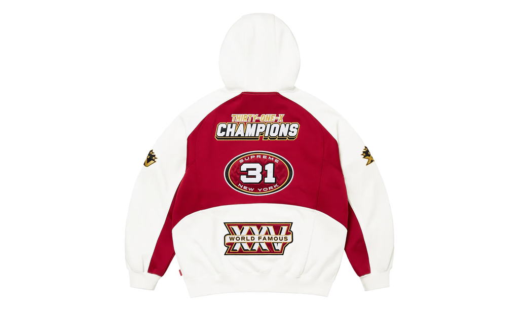 Football Zip Up Hooded Sweatshirt "FW25 - white" SU26734
