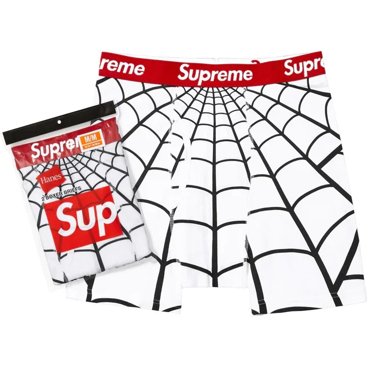 Supreme/Hanes Spiderman Boxer Briefs White