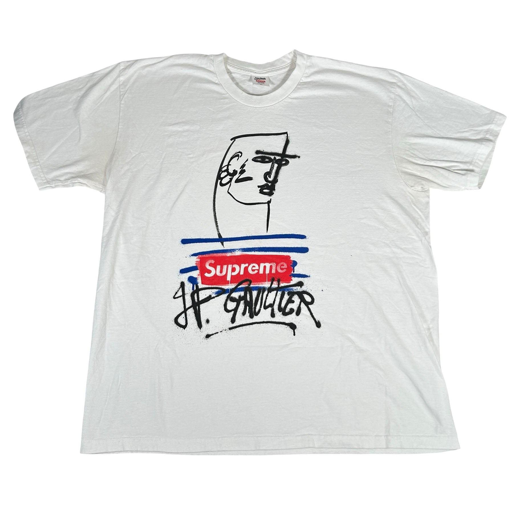 Supreme Jean Paul Gaultier Tee White [USED] - XL (Used)