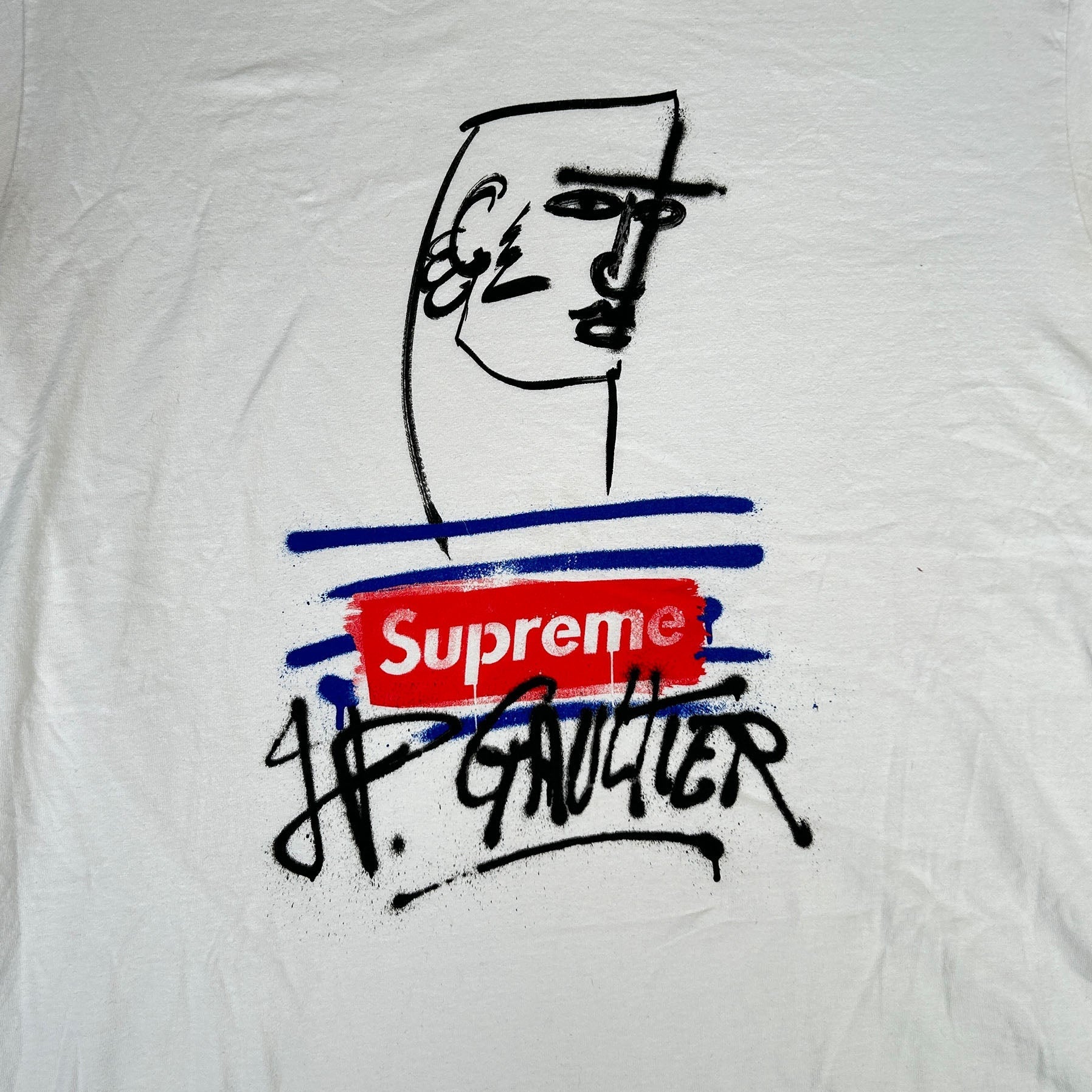 Supreme Jean Paul Gaultier Tee White [USED] - XL (Used)