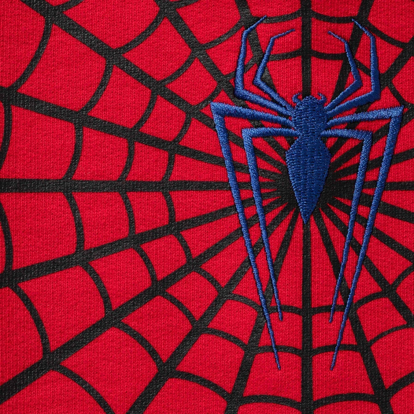 Supreme Vanson Leathers Spider-Man Zip Up Hooded Sweatshirt Red