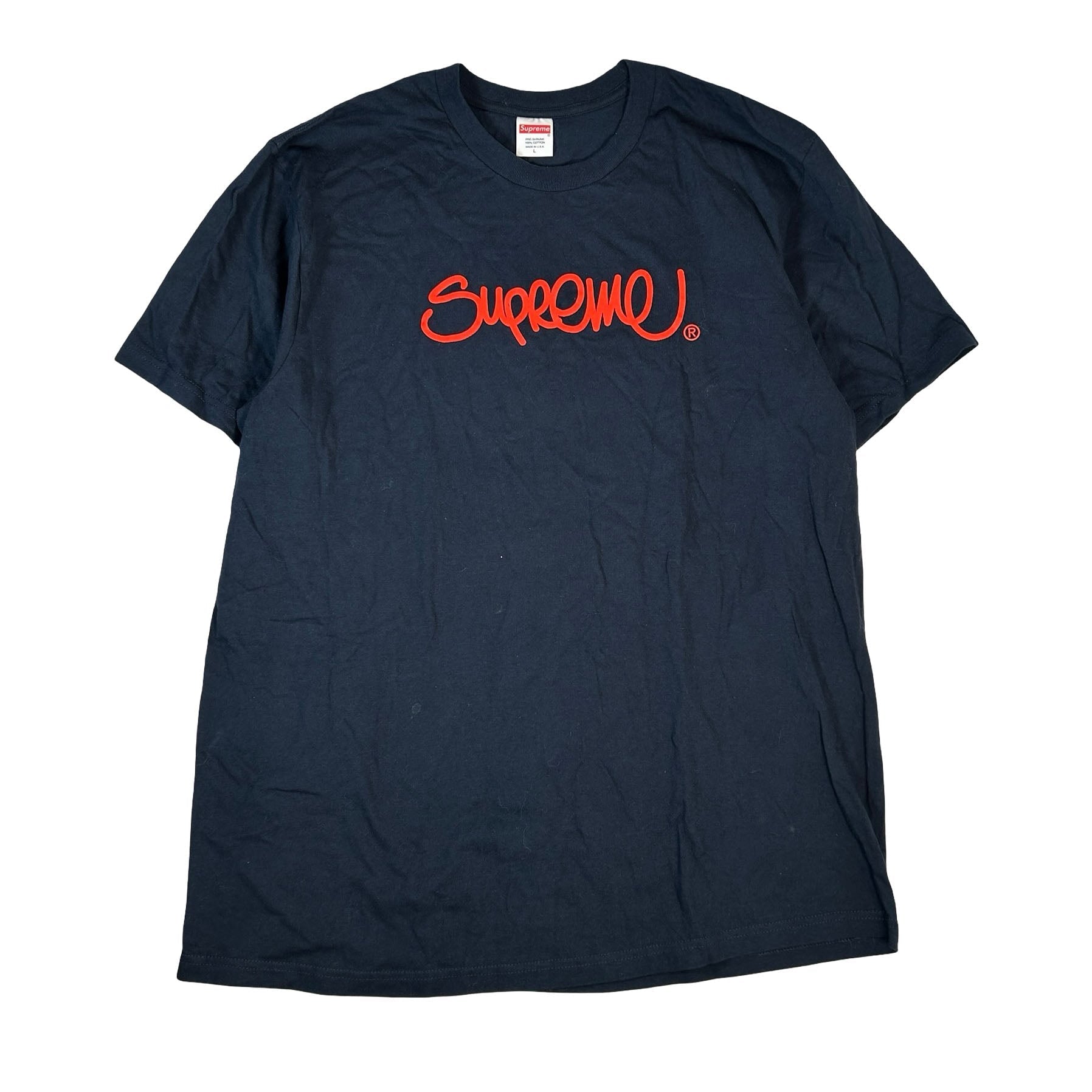 Supreme Handstyle Tee Navy [USED] - L (Used)