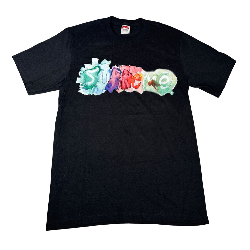 Supreme Watercolor Tee Black [USED] - S (Used)