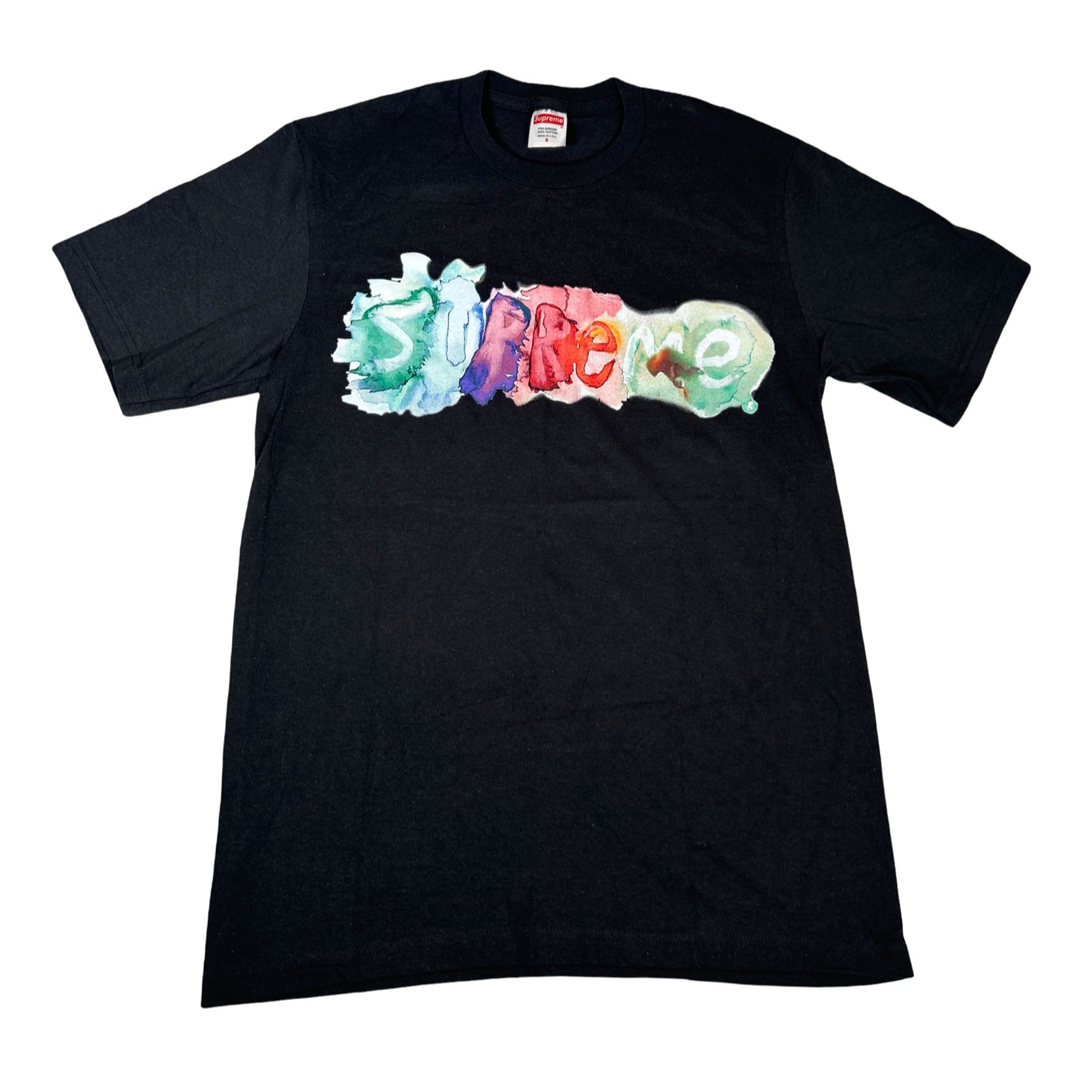 Supreme Watercolor Tee Black [USED] - S (Used)