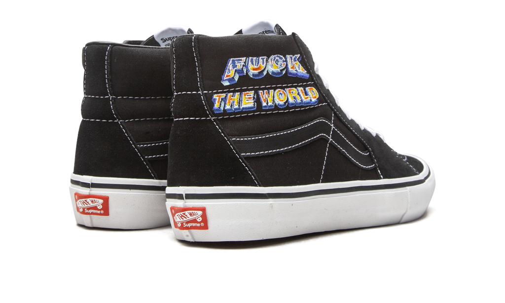 Sk8-Hi Pro "Supreme - F*ck The World - Black" VN0A45JDSY1