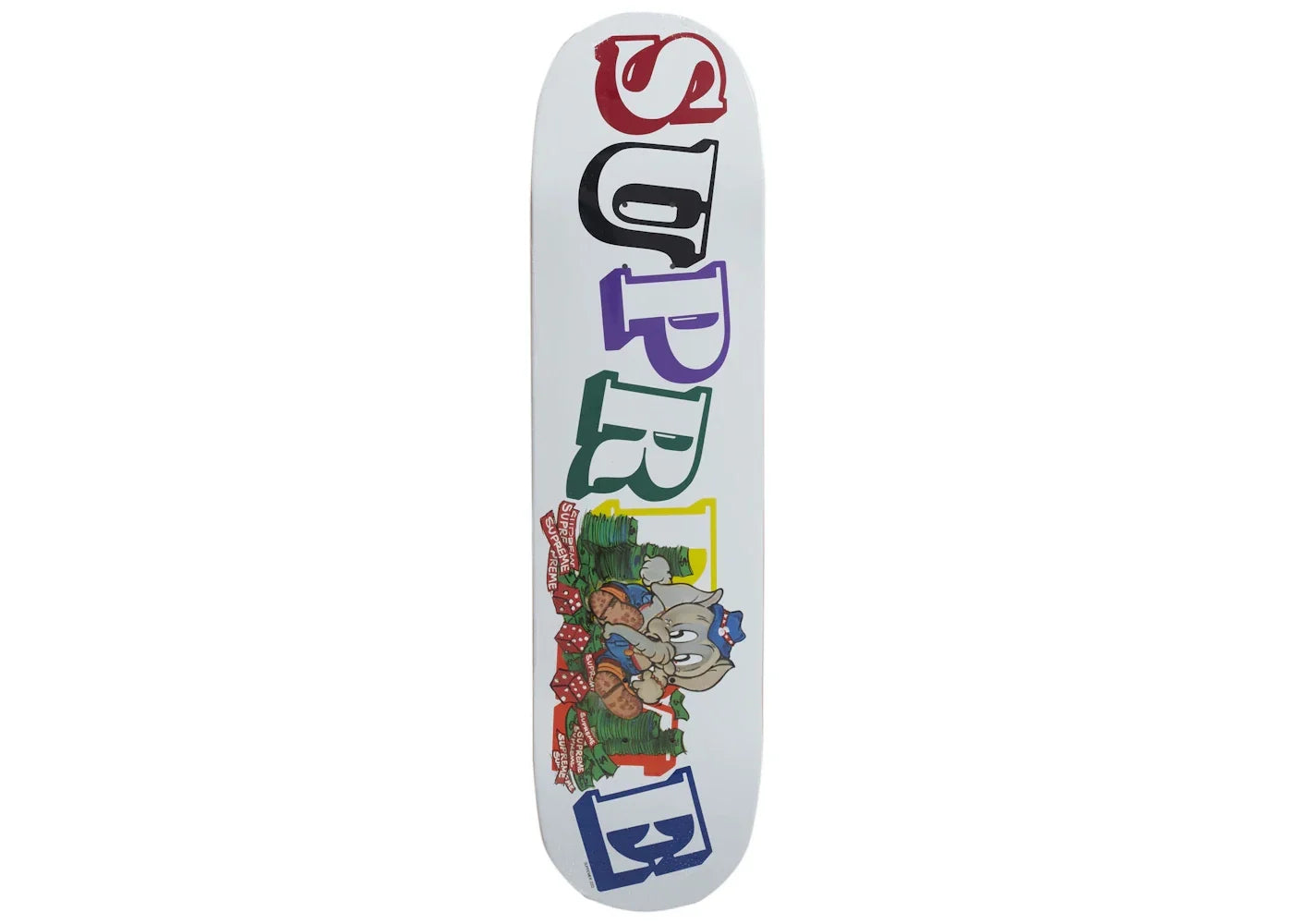 Supreme Elephant Skateboard Deck White