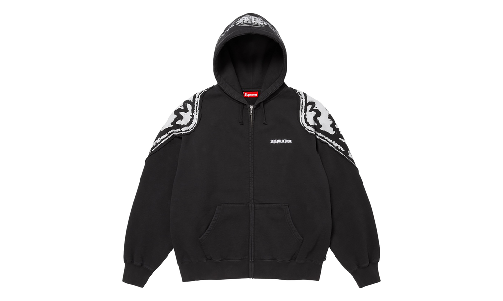 Wings Zip Up Hooded Sweatshirt "Black" SU27001