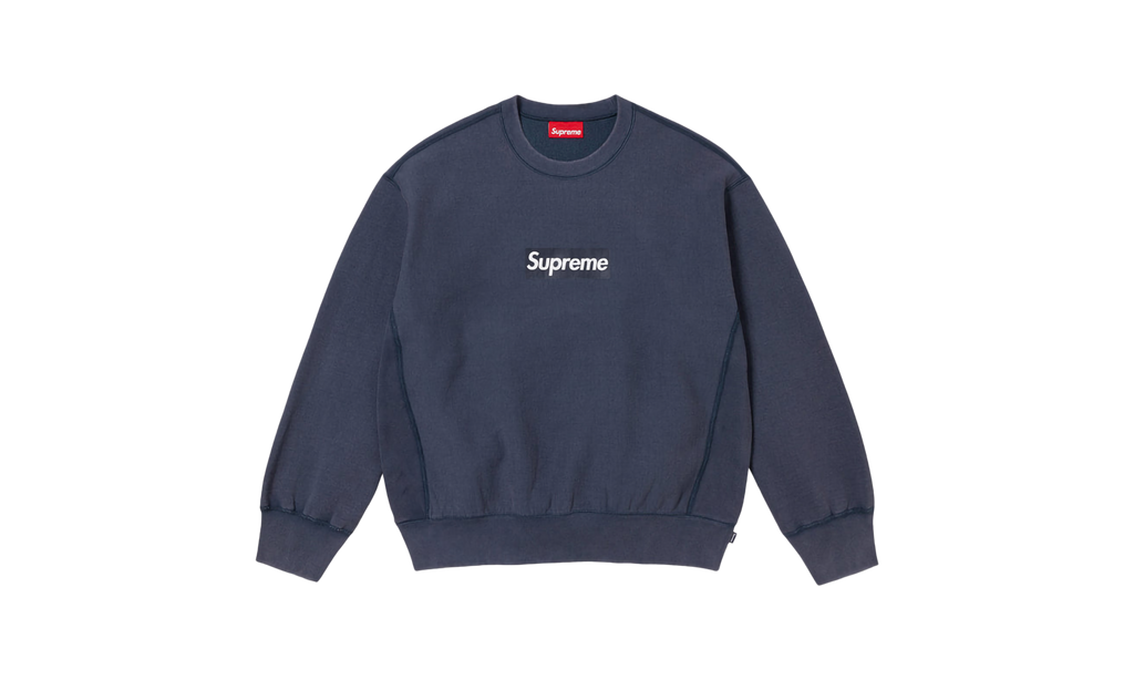 Washed Box Logo Crewneck "SS25 - Navy" SU25158