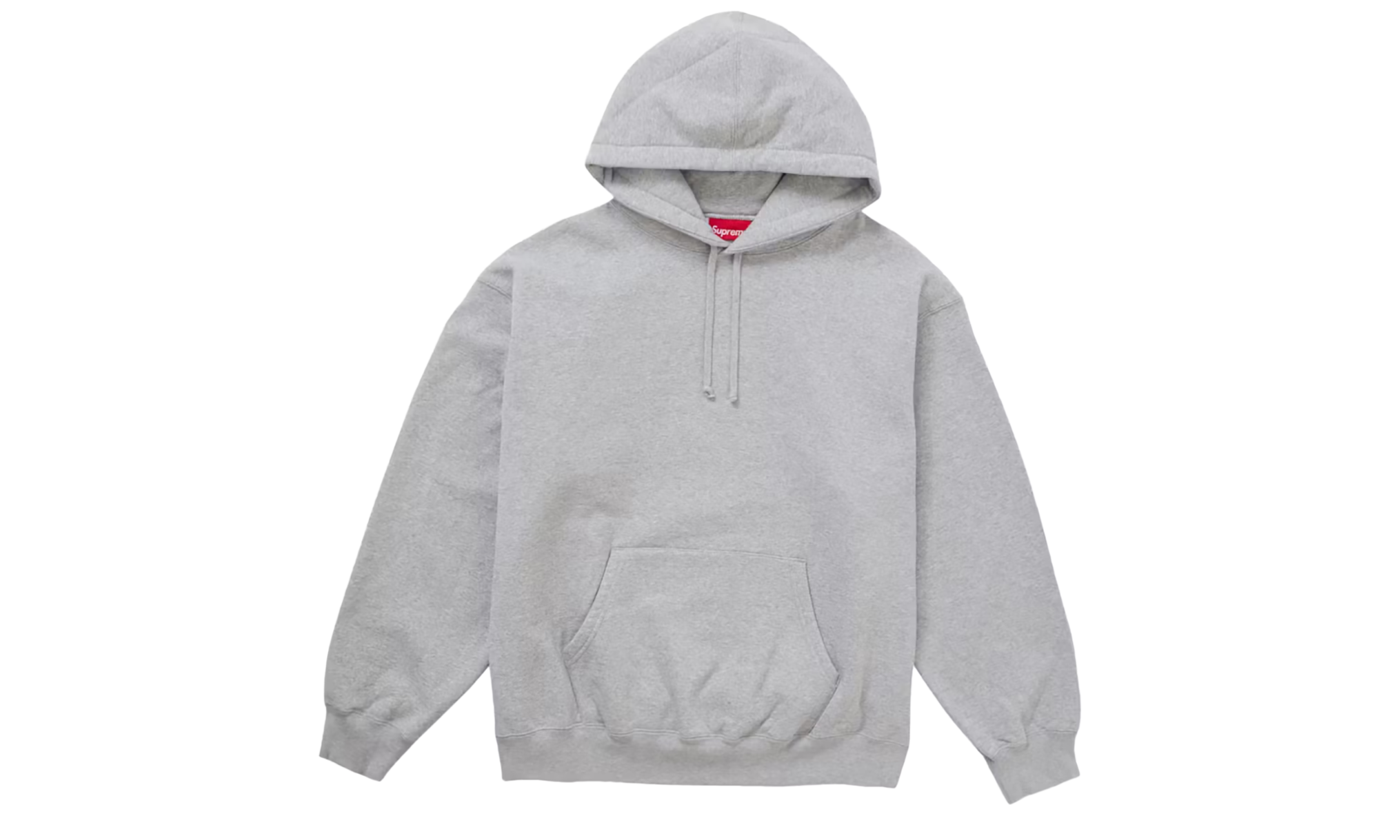 Satin Applique Hooded Sweatshirt "FW24 - Heather Grey" SU26581