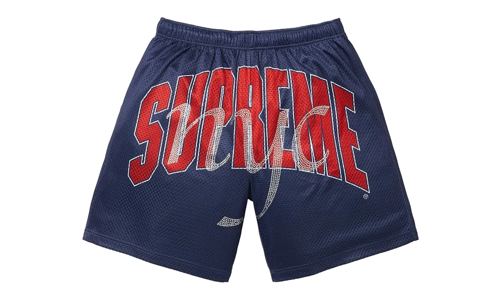 Rhinestone Mesh Short "SS26 - Navy" SU27996