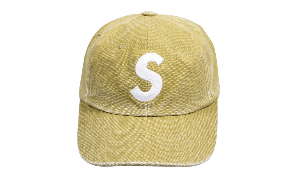 Supreme Pigment Canvas S Logo 6-Panel "Olive" SU23137