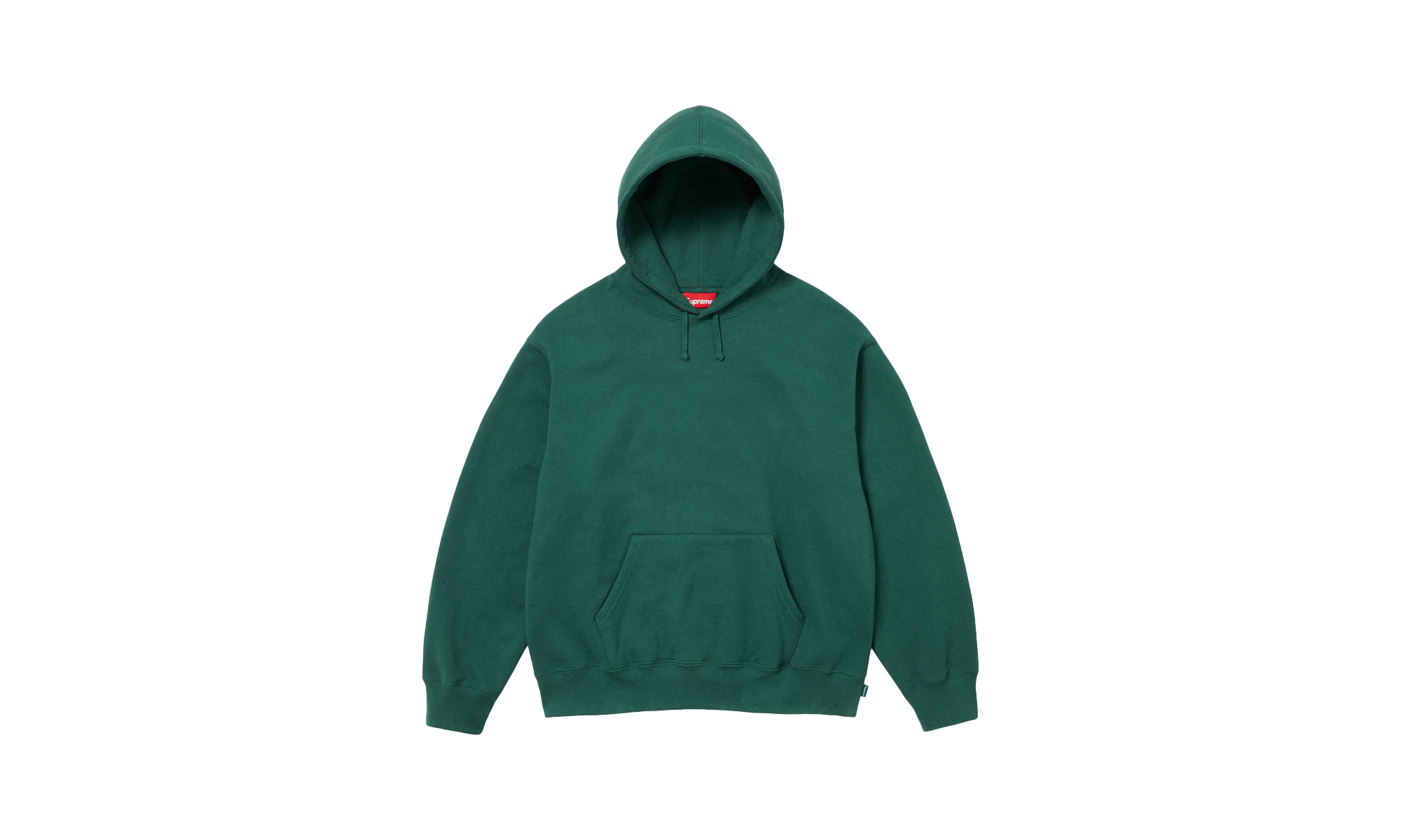 SATIN APPLIQUÉ HOODED SWEATSHIRT "FW24 - Green" SU530
