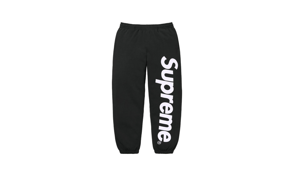 SATIN APPLIQUÉ SWEATPANT "SS24 - Black" SU532