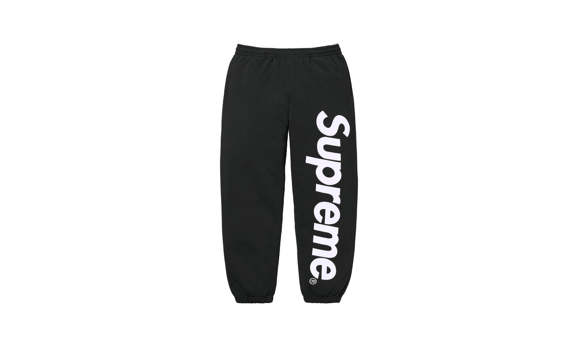 SATIN APPLIQUÉ SWEATPANT "SS24 - Black" SU532