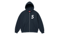 S Logo Zip Up Hooded Sweatshirt "FW25 - Navy" SU26304
