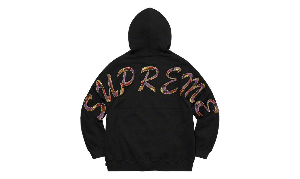 Beaded Hooded Sweatshirt "SS22 Black" SU1021