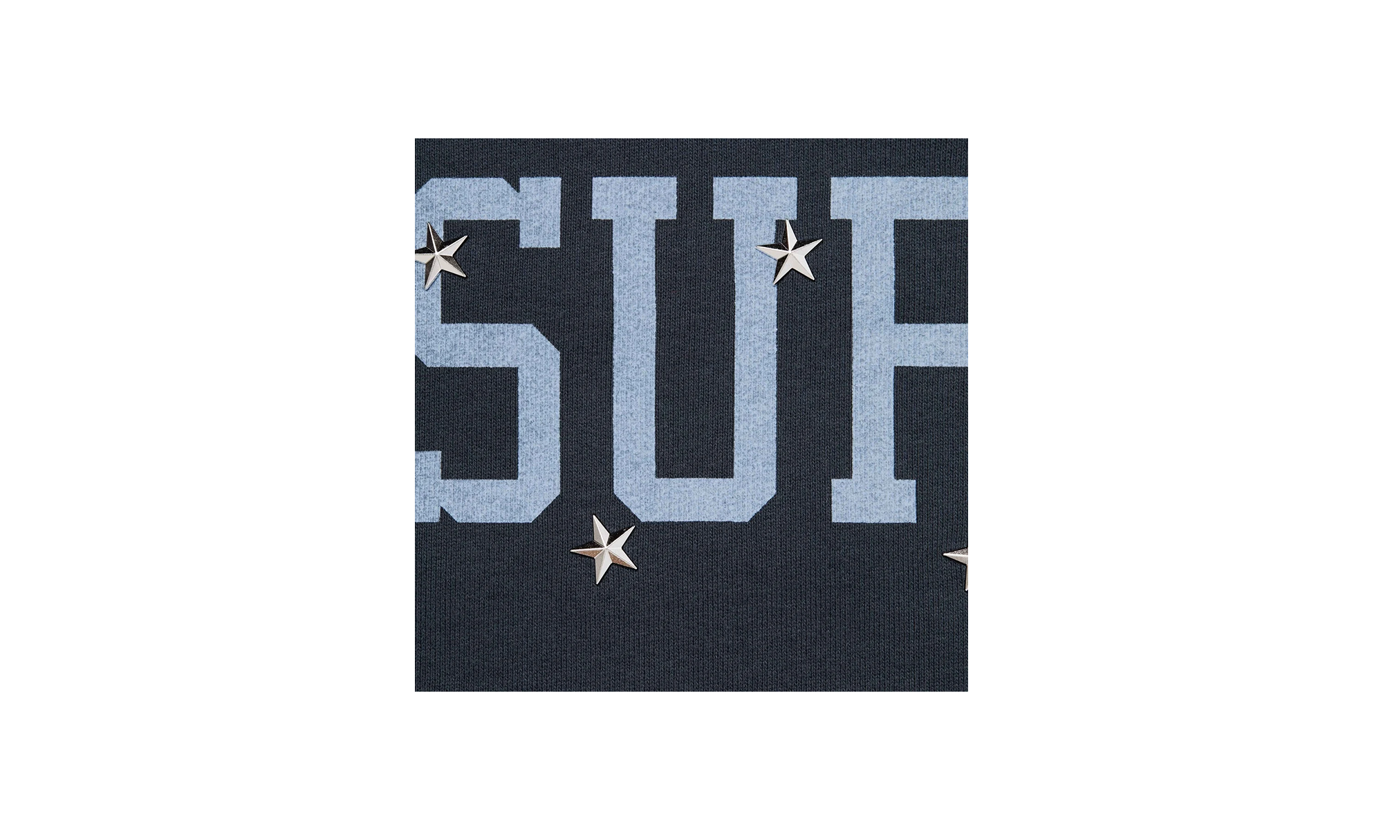 Stars Studded Hooded Sweatshirt "FW25 - Navy" SU26907