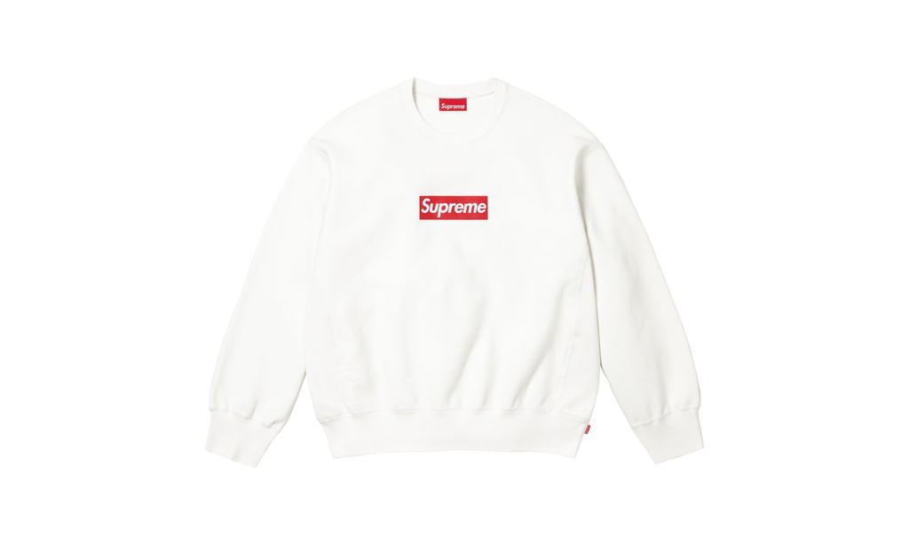Washed Box Logo Crewneck "SS25 - White" SU25159