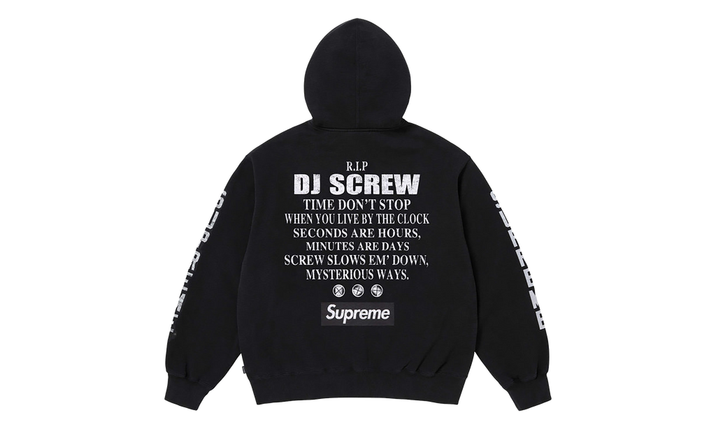 DJ Screw Zip Up Hooded Sweatshirt "SS26 - black" SU27355